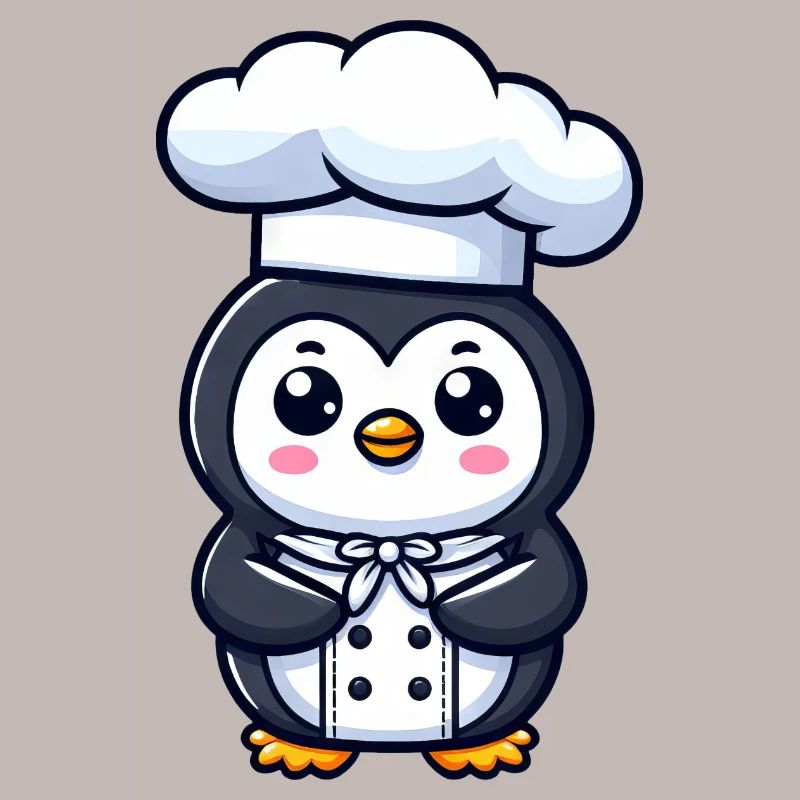 Mignon pingouin Chef bande dessinée conception de bande dessinée