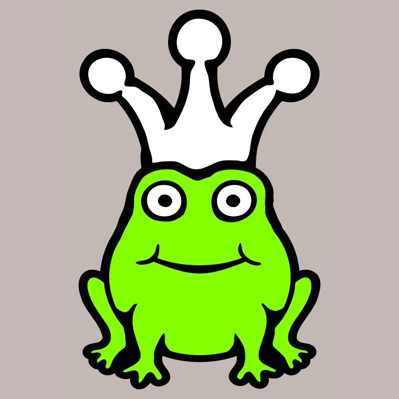 Frog King Crown Funny Cute Comic Frog Prince