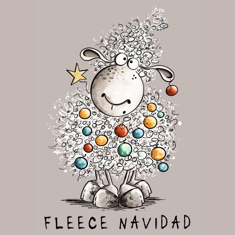 Fleece Navidad Weihnachtsschaf Cartoon Schaf