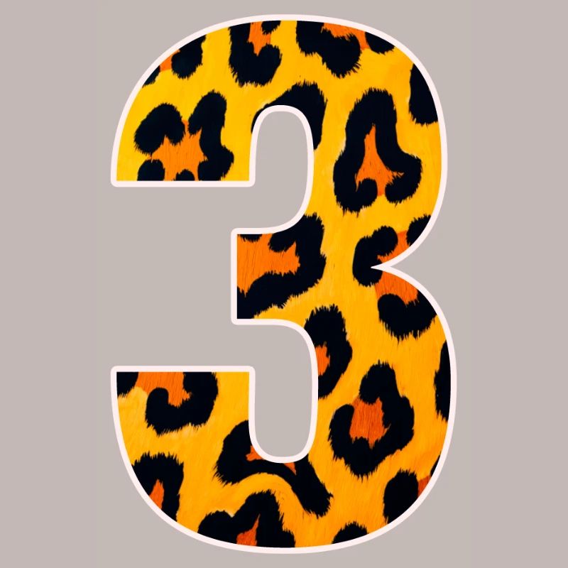 Motif numérique Léopard 3