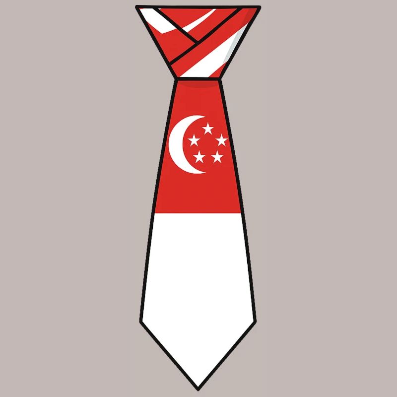 Cravate de Singapour – Conception du drapeau