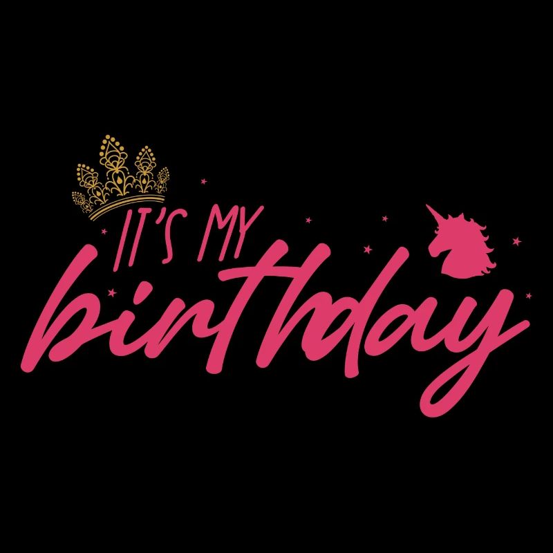 Its My Birthday Pink Script Crown