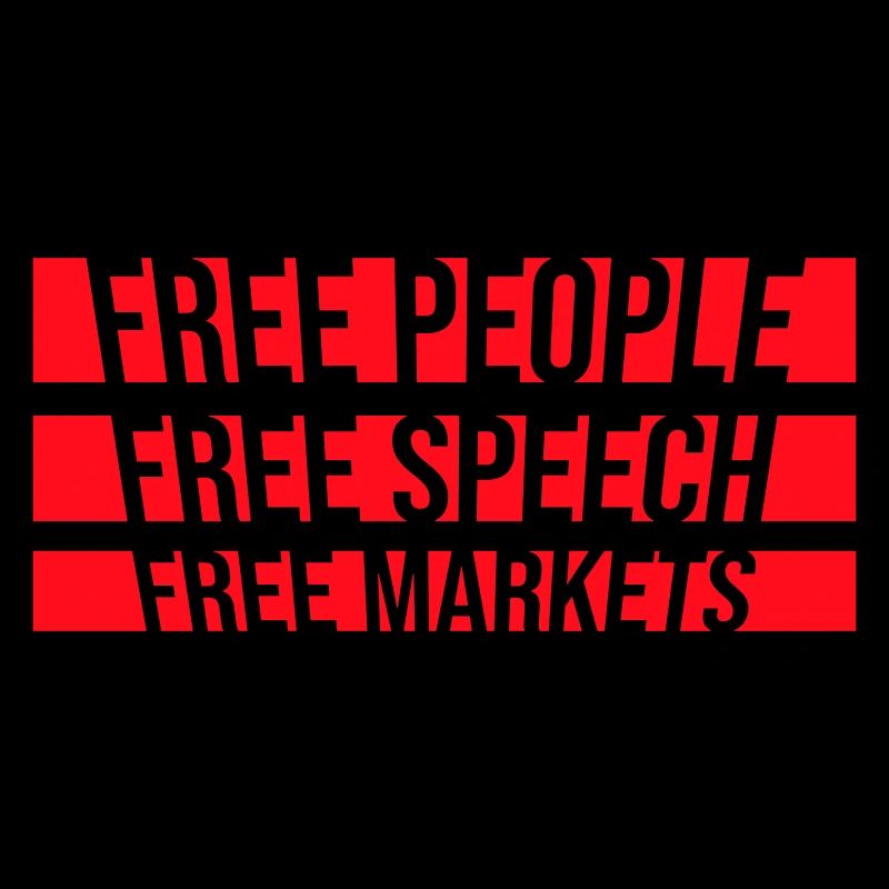 Marché de la liberté d’expression Peuple Libertarian Freedom Logo