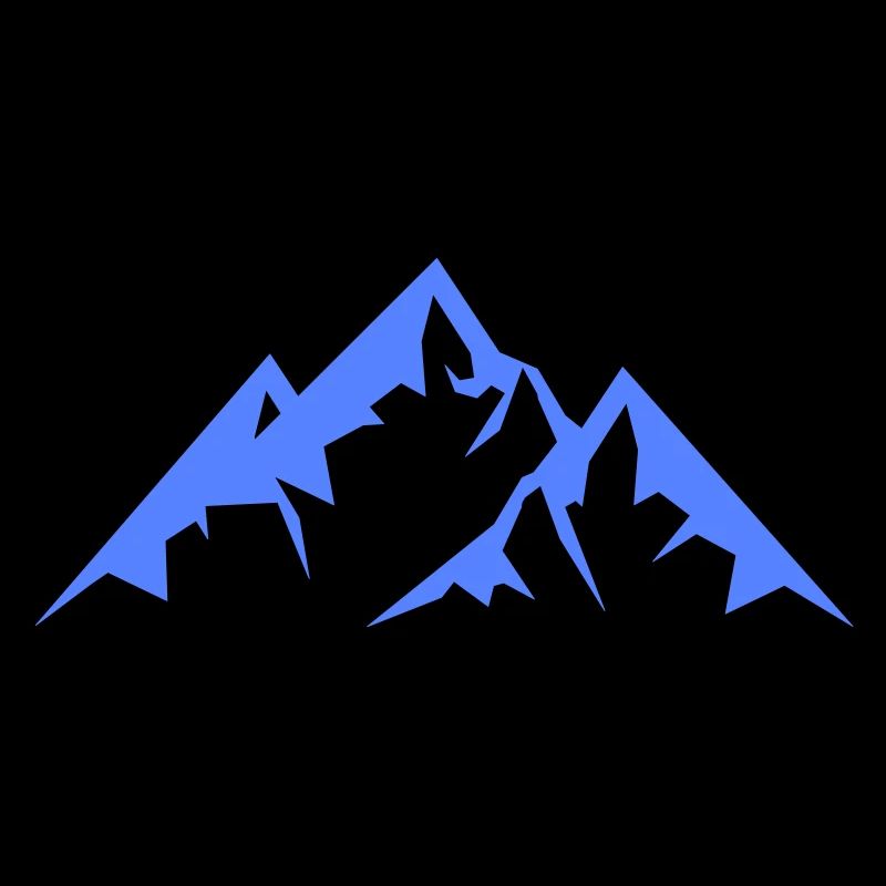 Blue mountain silhouette