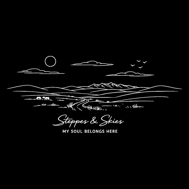 Steppes & Skies: Kasachstan Steppe Minimalist