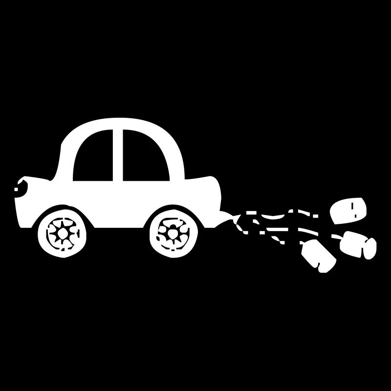 Voiture avec des canettes pour le mariage