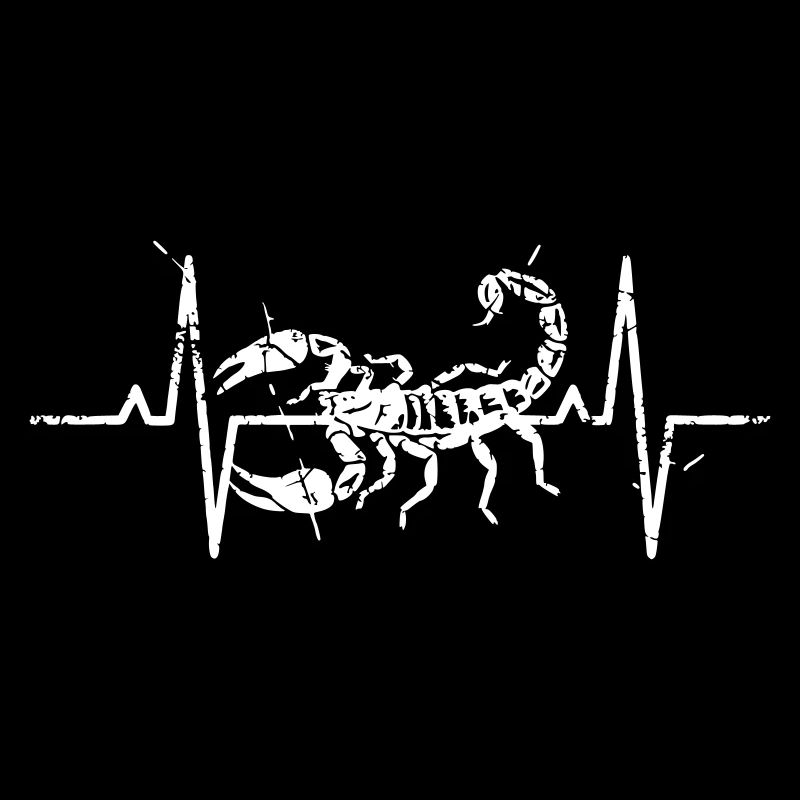 Scorpio Heartbeat Zodiac Grunge Vector