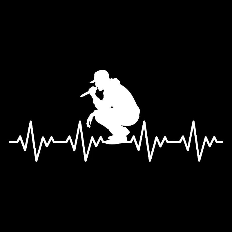 Rapper rapping MC Microphone Checker ECG heartbeat