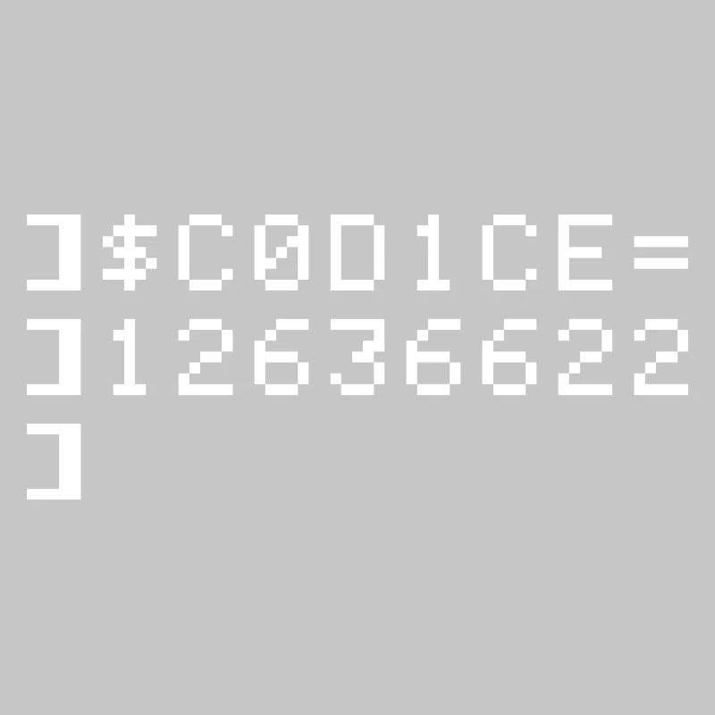 C0D1CE Codice 8-Bit Esadecimal Code Nerd Pix