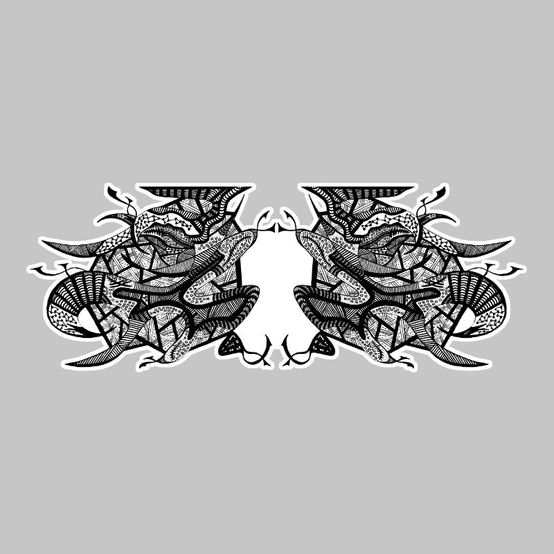 Schwarz-Weiß abstraktes Design Nr. 7