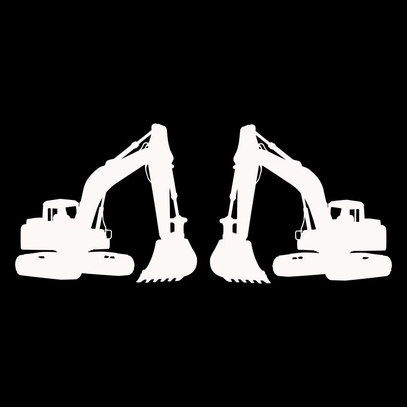 Doppel Bagger Silhouette