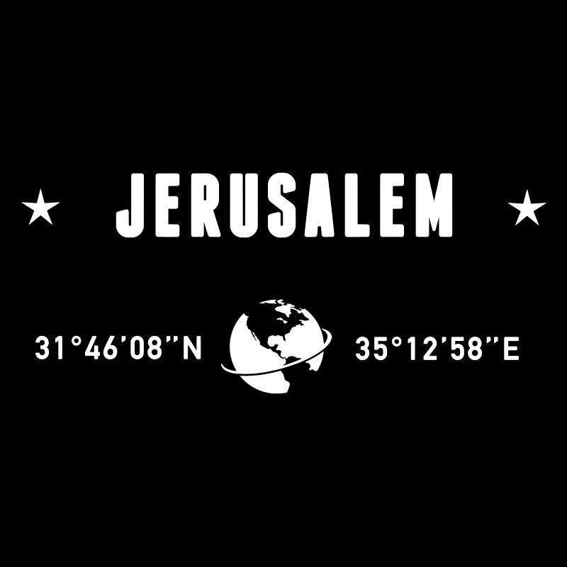 Jerusalem Holy Land Coordinates Globe