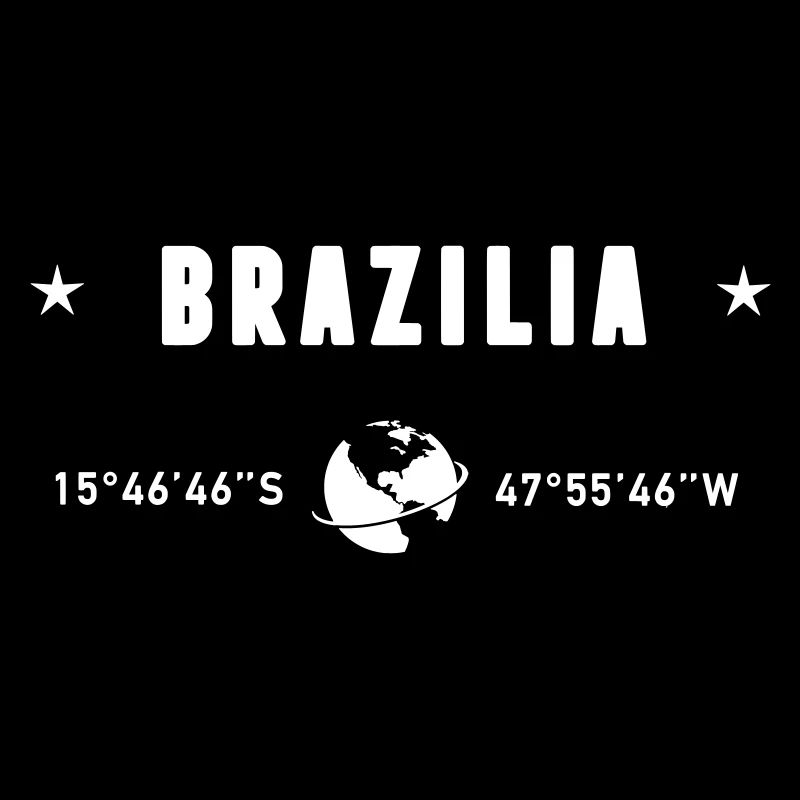 Brasilia Brazil Coordinates Planet Earth White