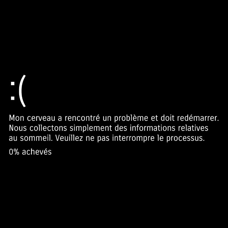 Message d'erreur du cerveau
