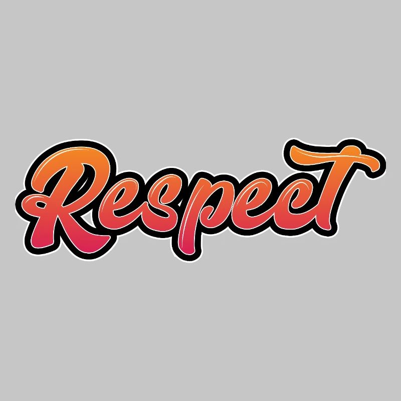 Lettrage Respekt dans un design dynamique