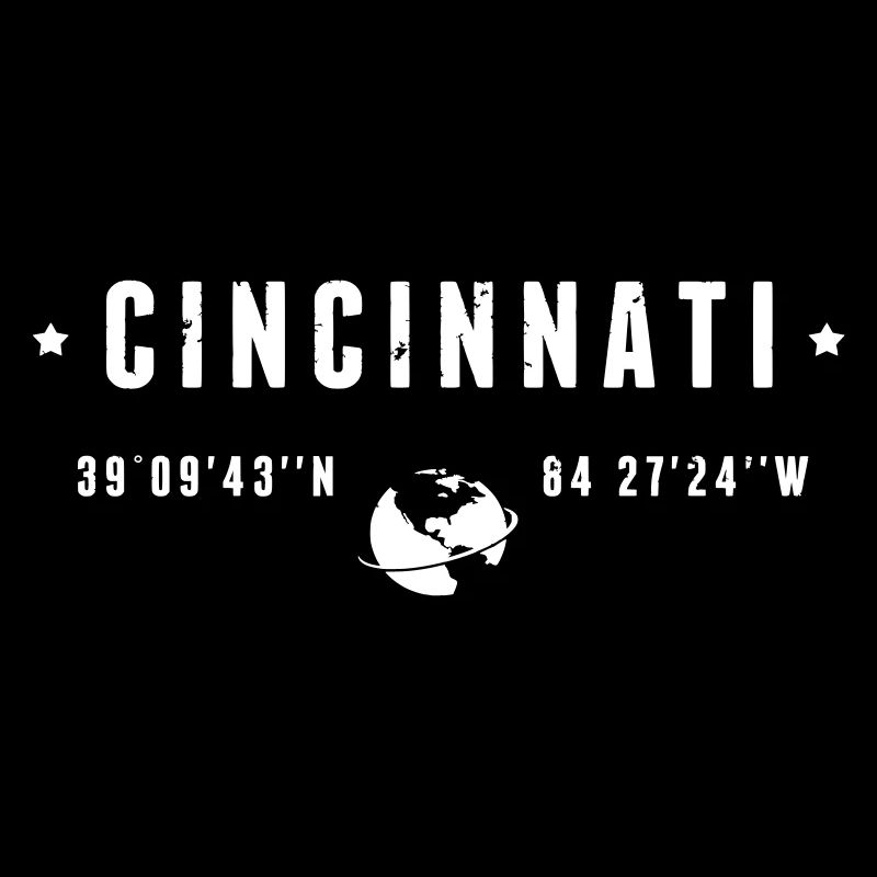 Coordonnées GPS Globe Blanc de Cincinnati Ohio
