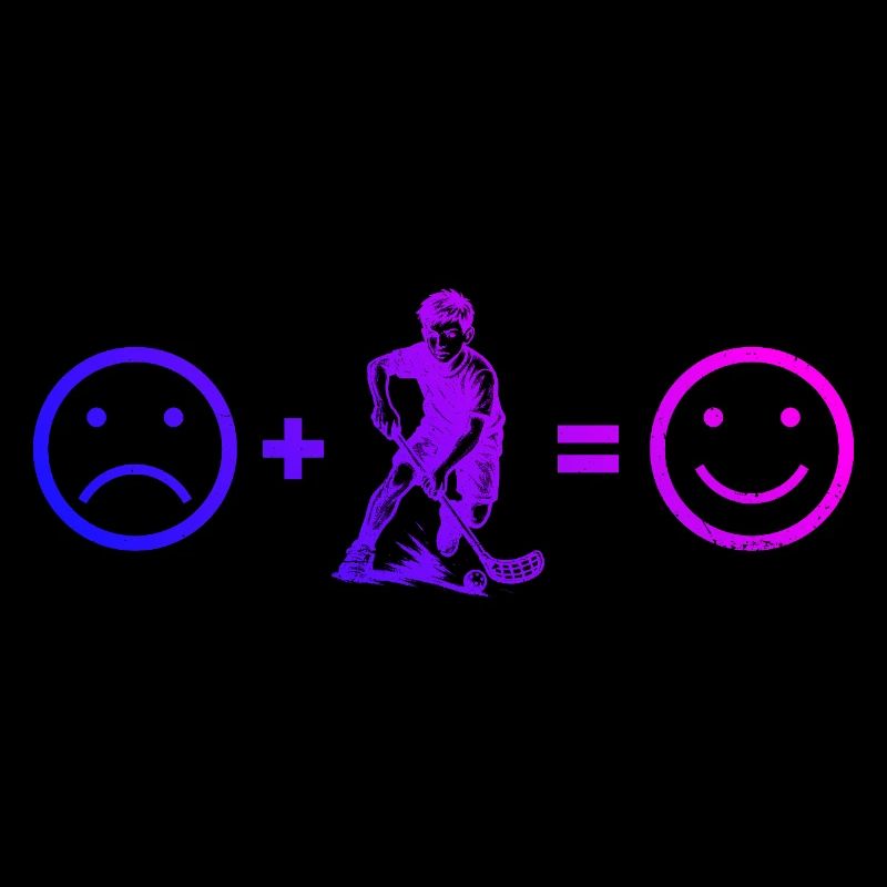 Clean floorball artwork for floorball