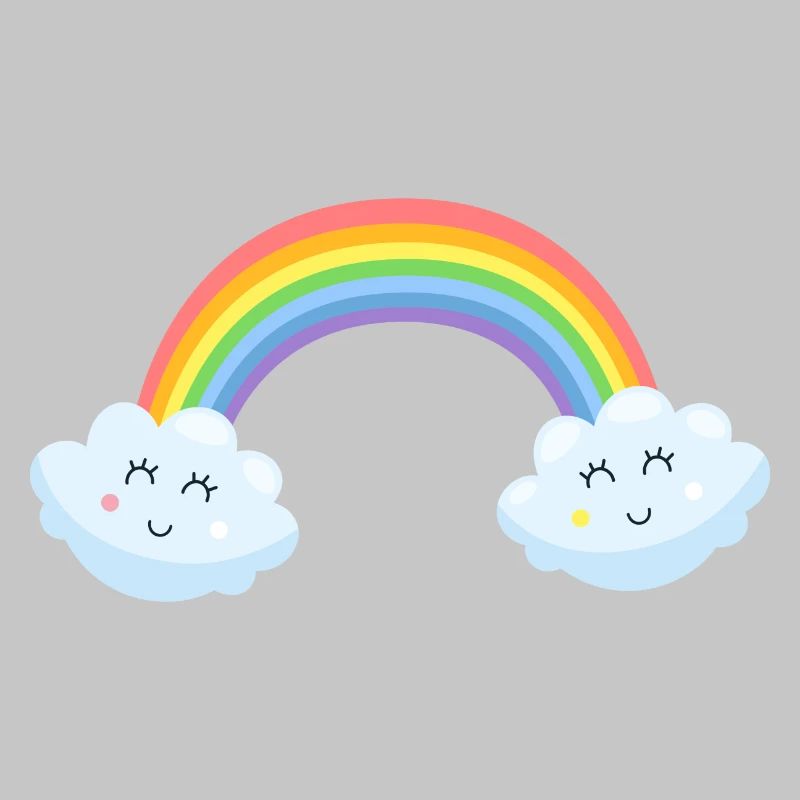 Whimsical Rainbow Clouds