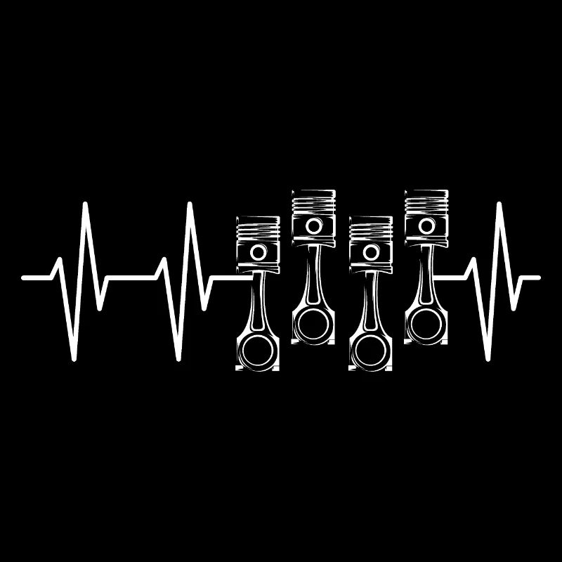 Heartbeat Piston Tuning Tuner Cars Engine Graphics