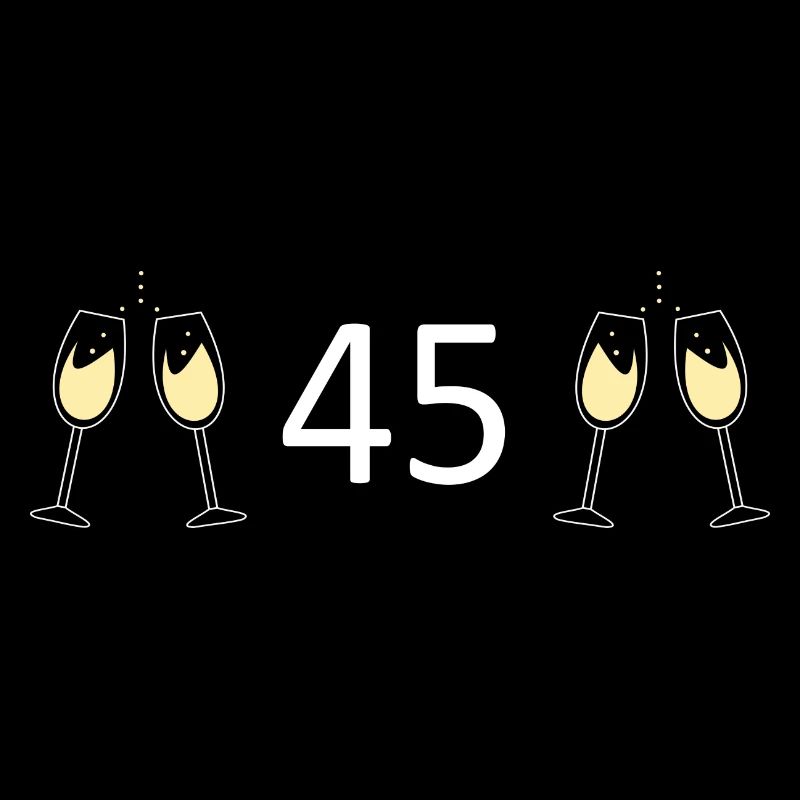 45e anniversaire 45e anniversaire 45 numéro 45 blanc