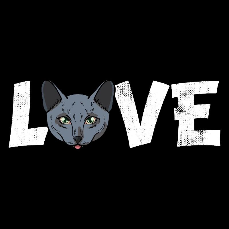Slogan du chat russe bleu amoureux du propriétaire d’animal de compagnie