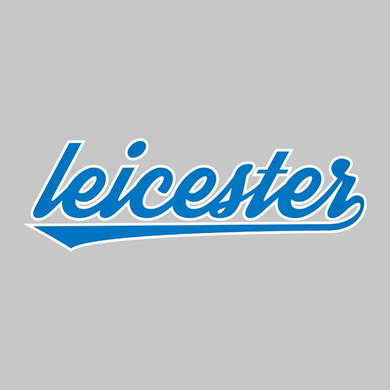 Leicester Blue Script Design
