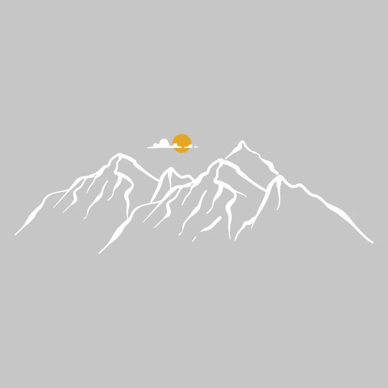 Minimalist Mountain Range Artwork