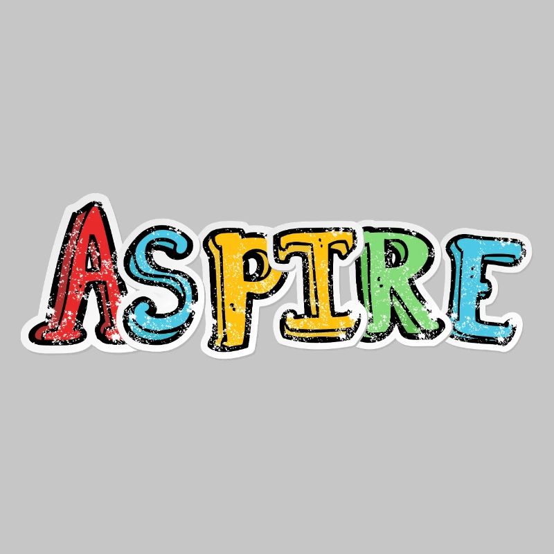 Aspire Lettrage Graffiti Coloré