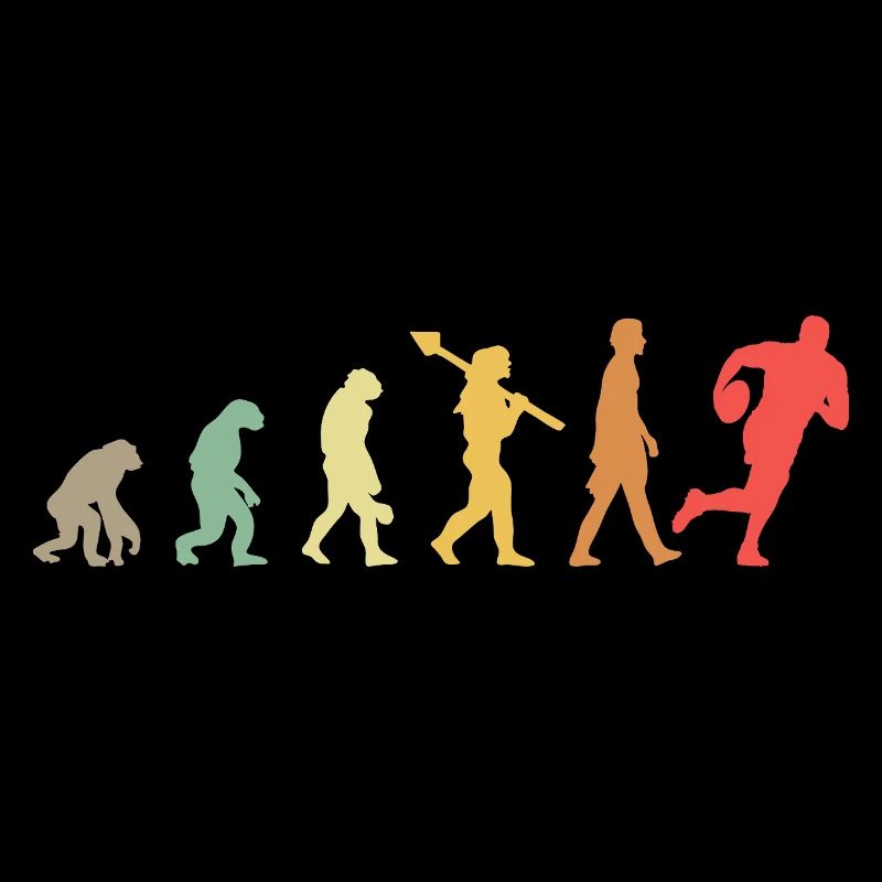 Evolution Rugby Spieler Rugby Entwicklung Retro