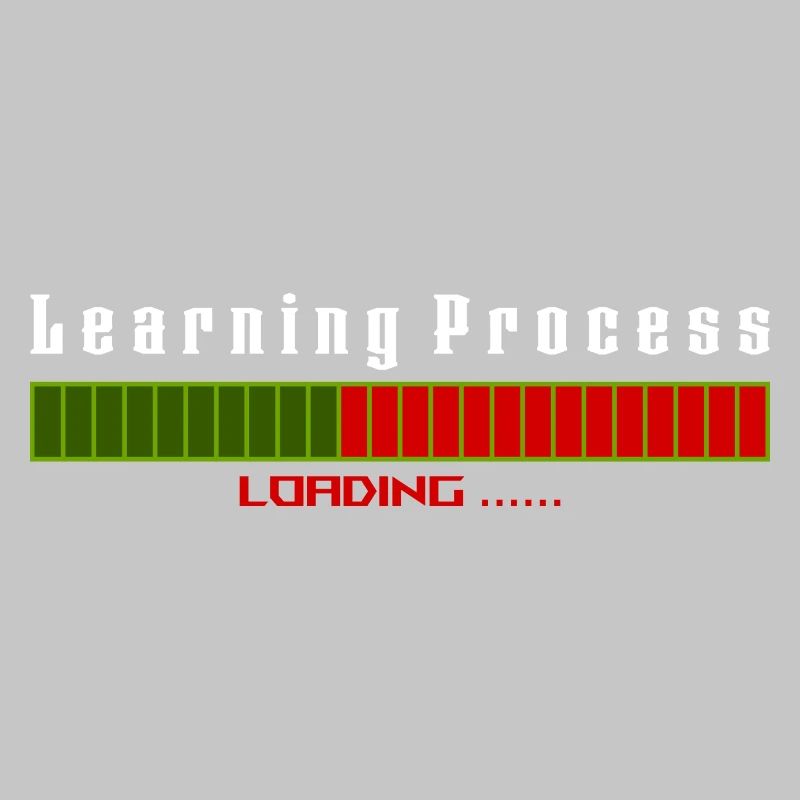 Learning Process Loading black shirt