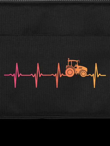 Traktor-Sonnenuntergangs-Herzschlag-Bauer