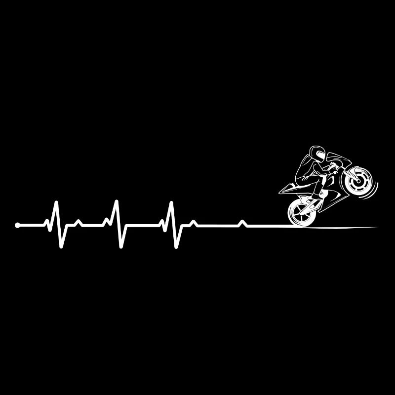 Motocross Pulse Line Art