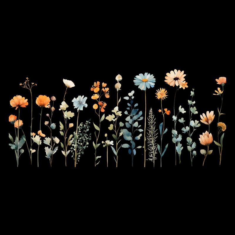 Fleurs sauvages mignonnes | Design charmant