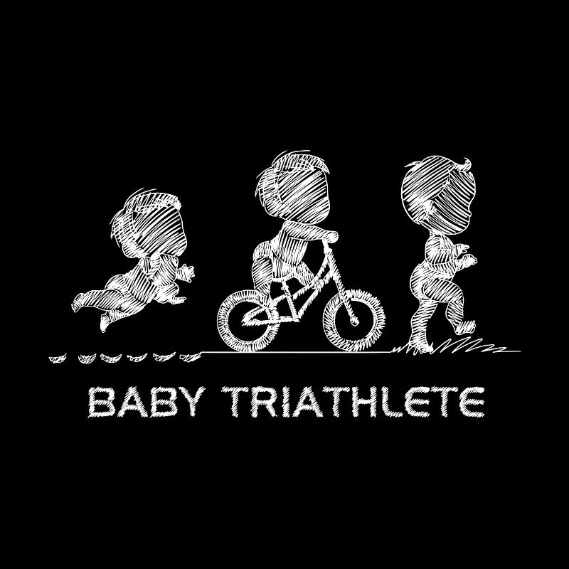 Bébé Triathlète en Action Silhouettes