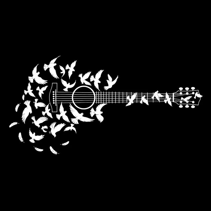 Acoustic guitar from birds