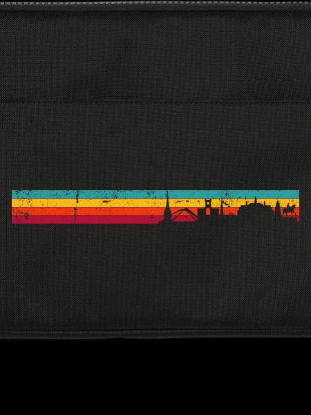 Sunset Skyline Rainbow Stripes