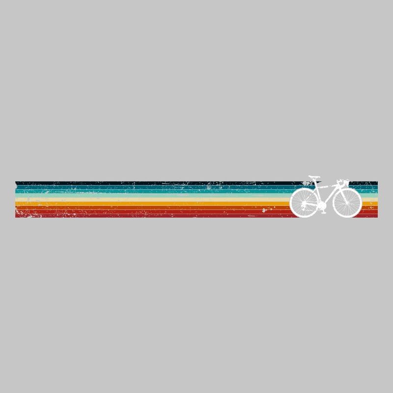 Rainbow Stripe Bicycle Silhouette