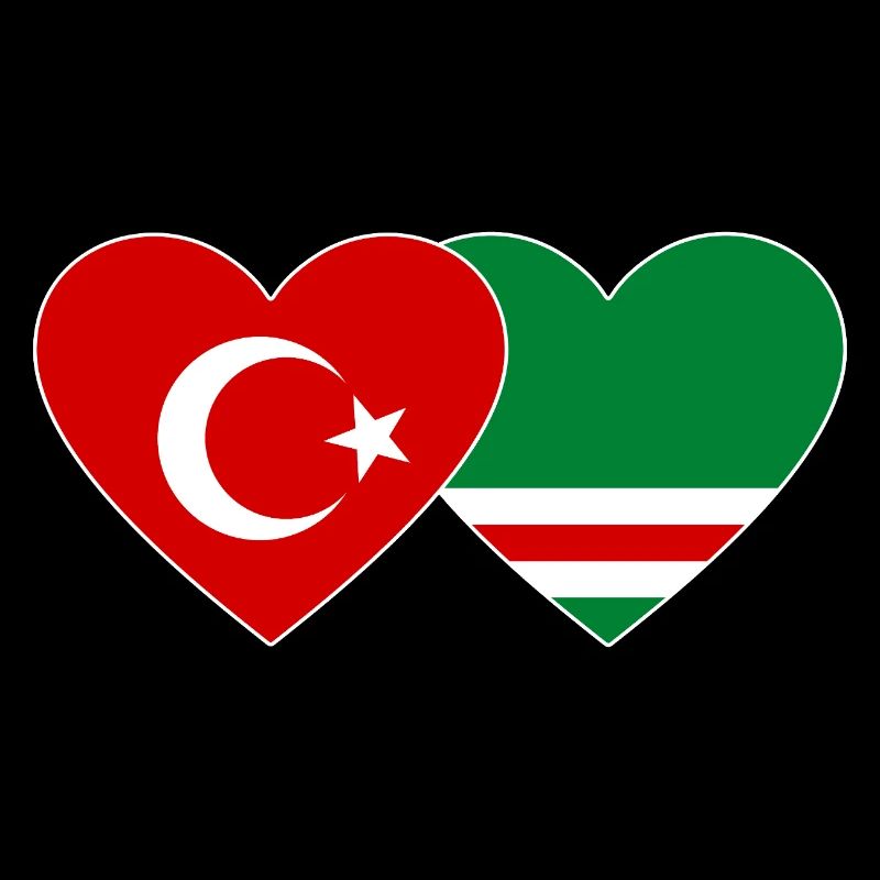 Turkey Chechnya Flag Heart