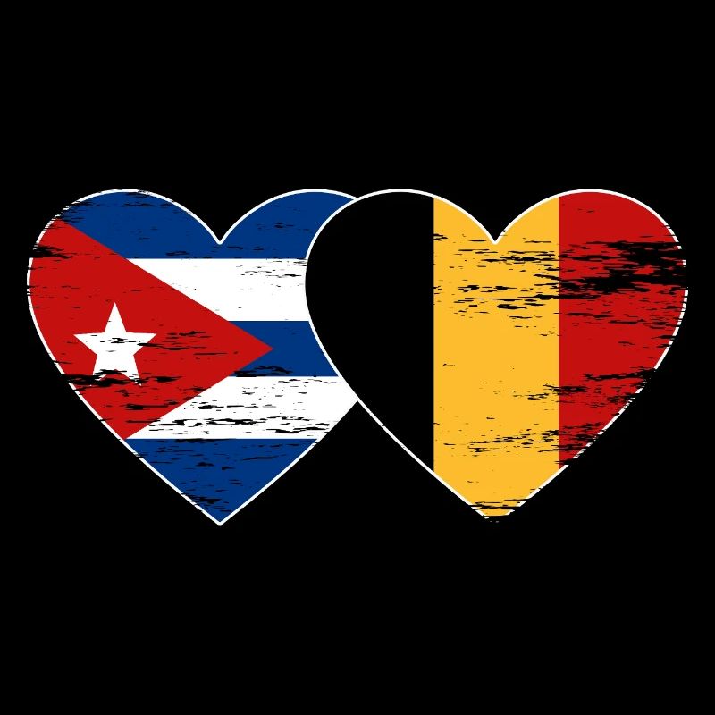 Cœur du drapeau de Cuba Belgique
