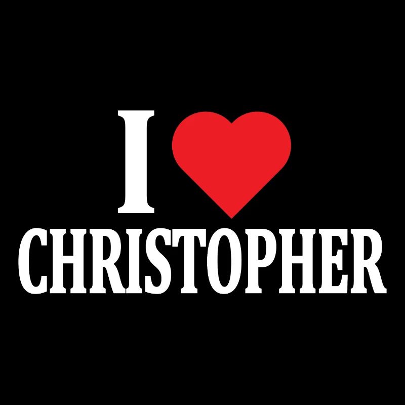 T-Shirt Ich liebe Christopher T-Shirt Geschenkidee