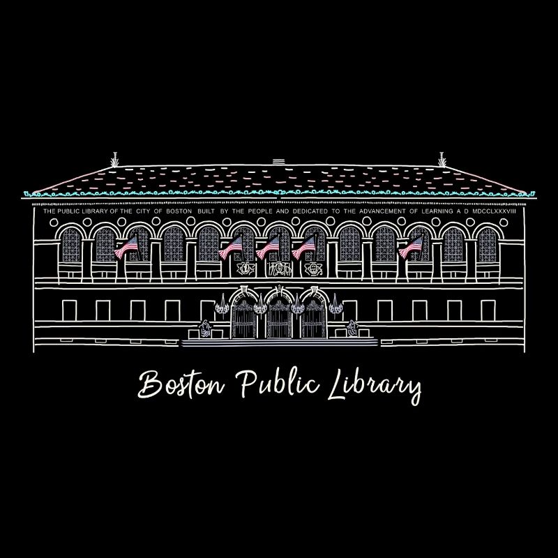 Boston, Drawing Public Library, États-Unis