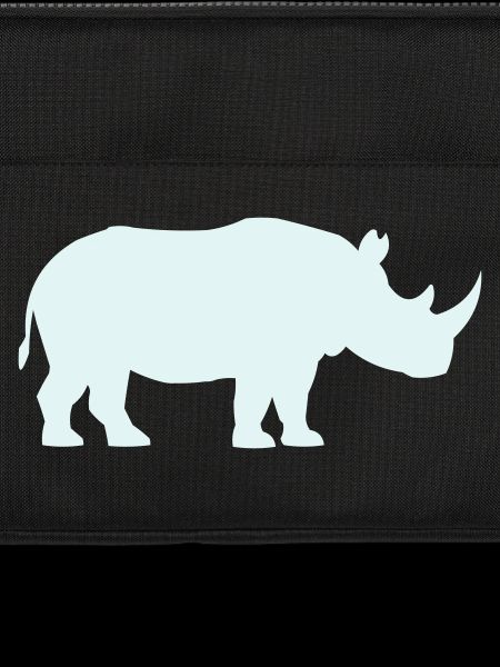 Pastel Rhino Silhouette