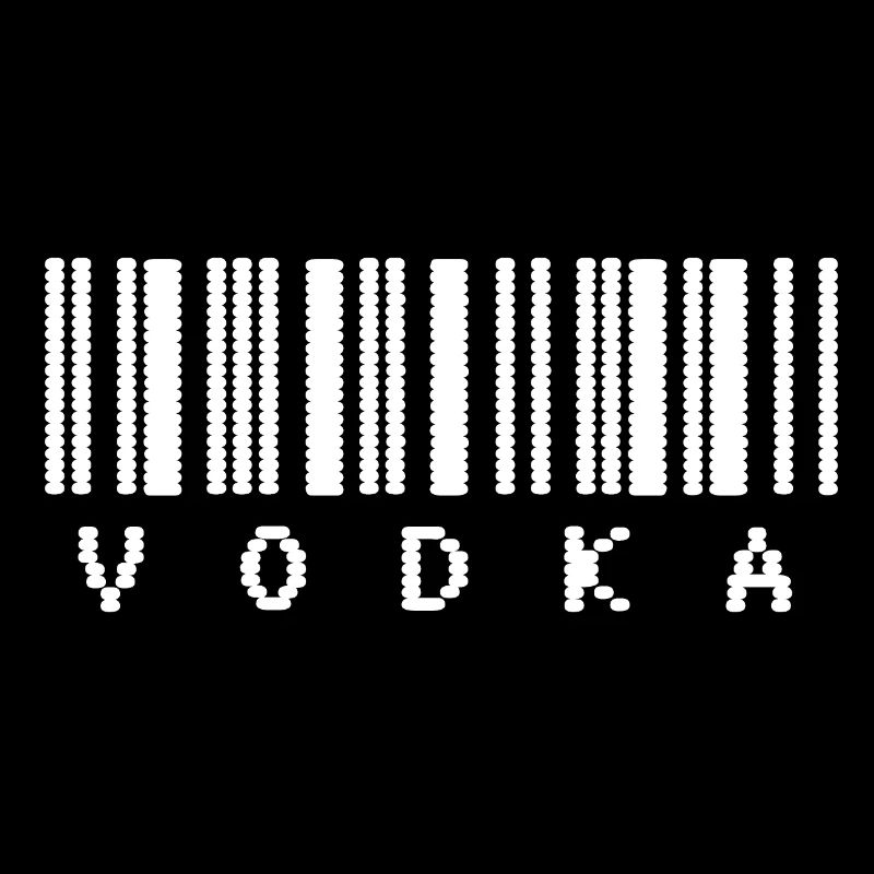 Typographie du code-barres de la vodka