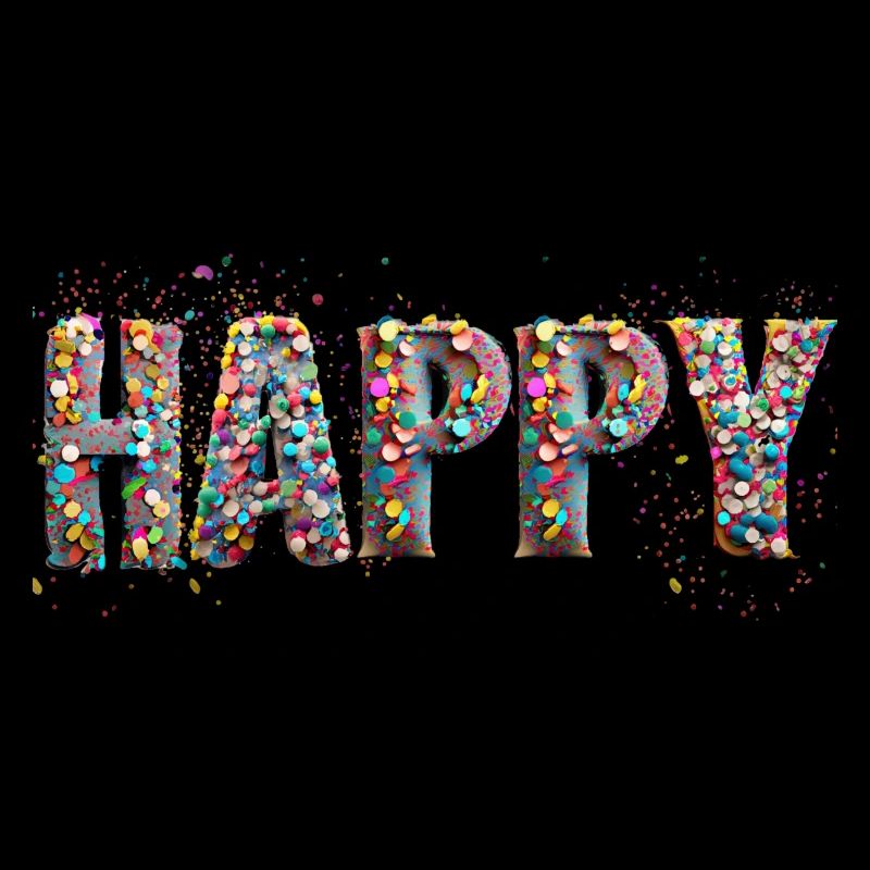 HAPPY confetti