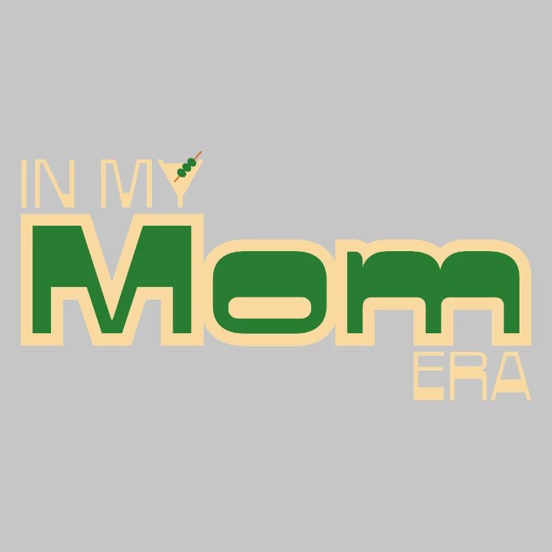 À l’époque de ma mère – Déclaration de maman rétro en vert