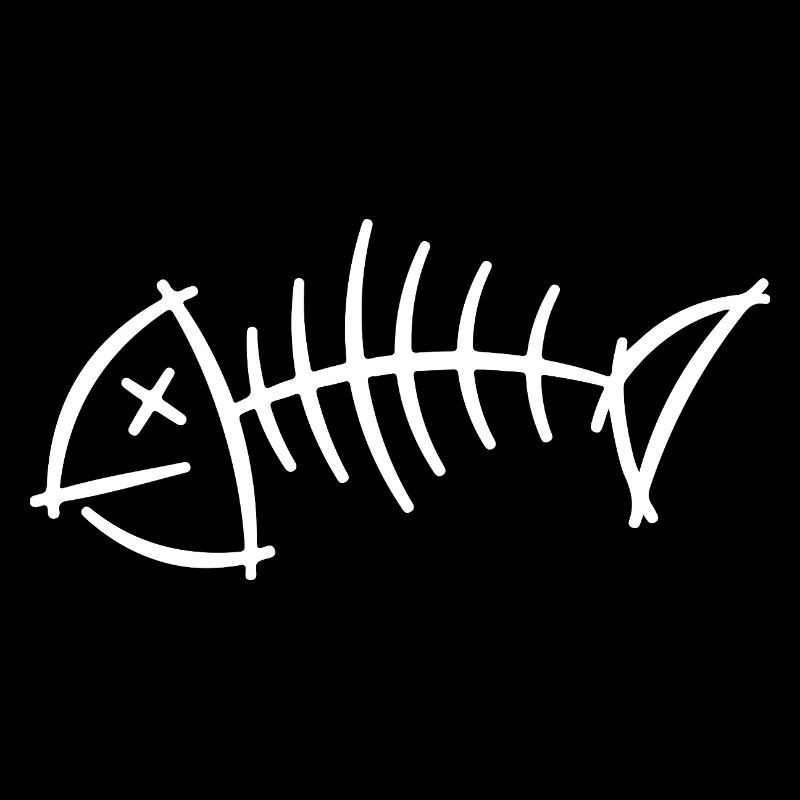 Herringbone Sketch – Minimalist Skeleton Motif