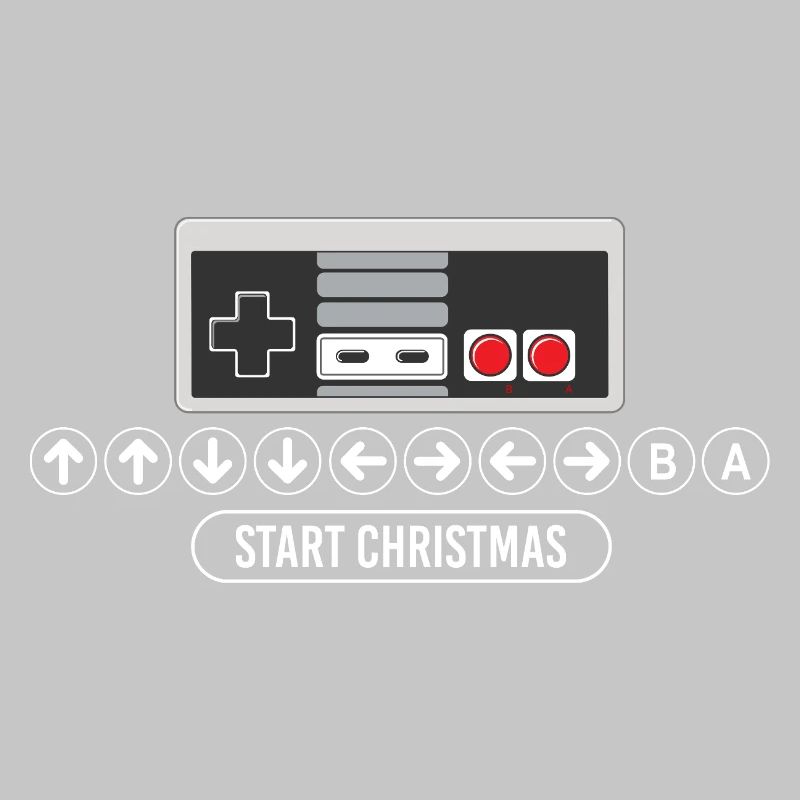 Cheat Code Start Christmas Gaming Gamer Video Game