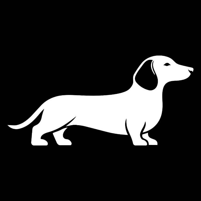 Dackel Silhouette – minimalistisches Hunde Design