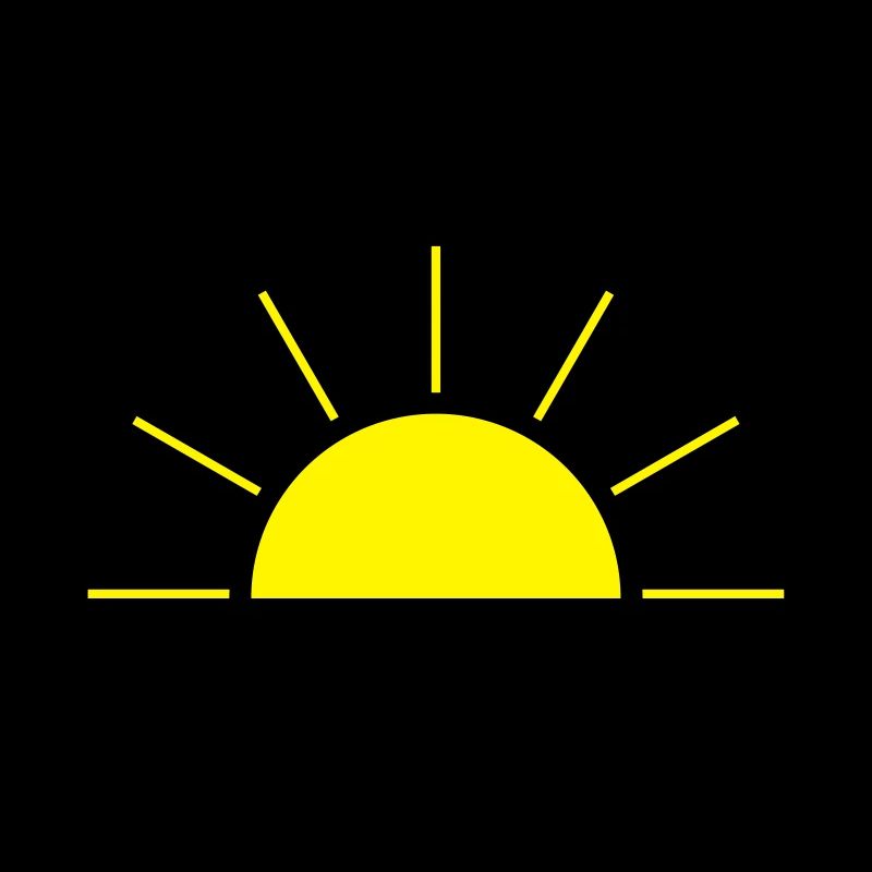 Sonnenaufgang oder Sonnenuntergang gelb