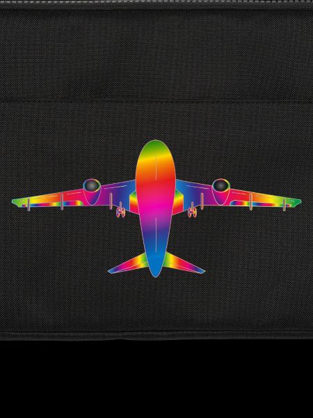 Flugzeug in Regenbogenfarben